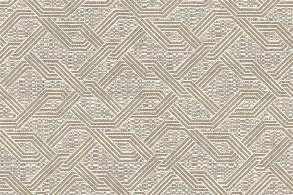 Para — Geçmeli Geometrik Desenli Perdelik Kumaş