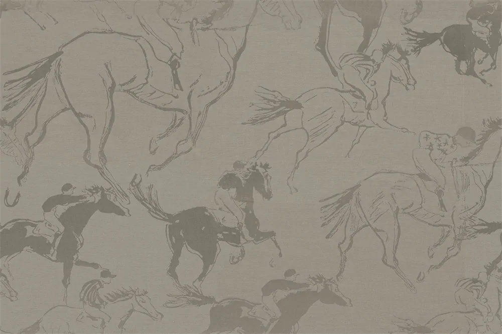 Tana — At Yarışı Desenli Perdelik Kumaş