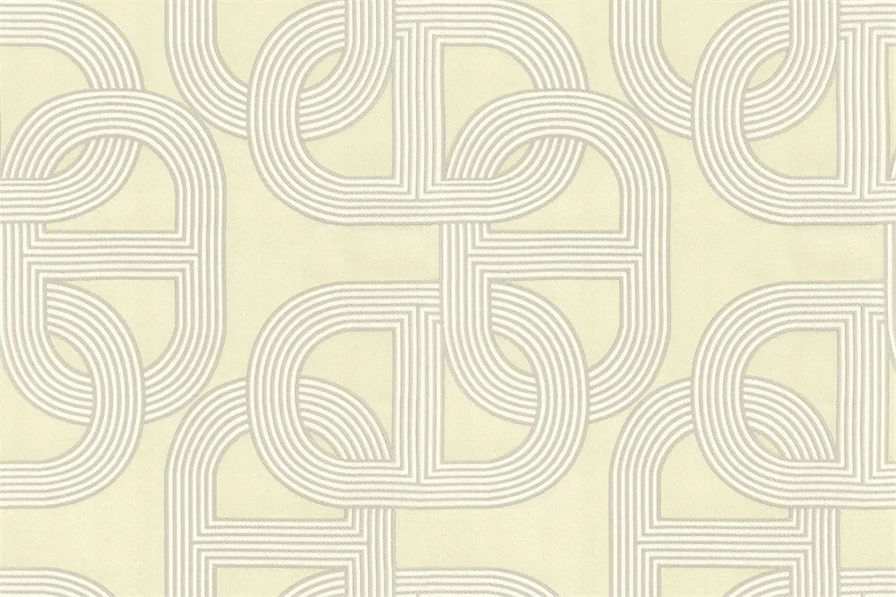 Basma — Retro Geometrik Desenli Perdelik Kumaş