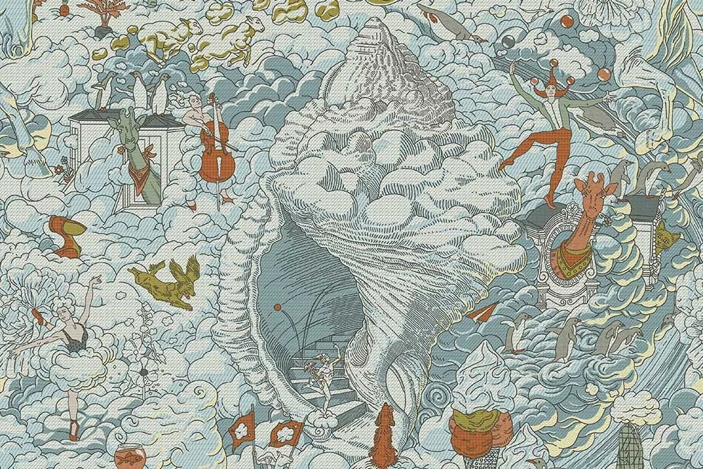 Cale — Fantastik Sahne Desenli Perdelik Kumaş