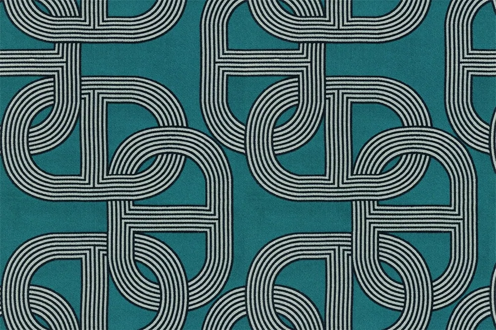 Basma — Retro Geometrik Desenli Perdelik Kumaş