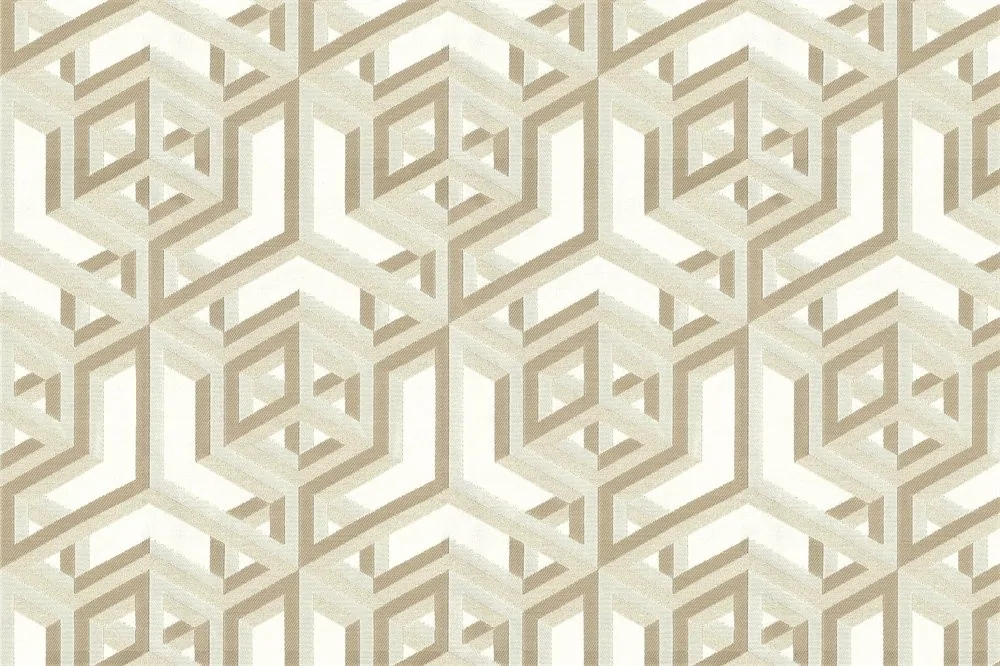 Gania — Optik Geometrik Desenli Perdelik Kumaş