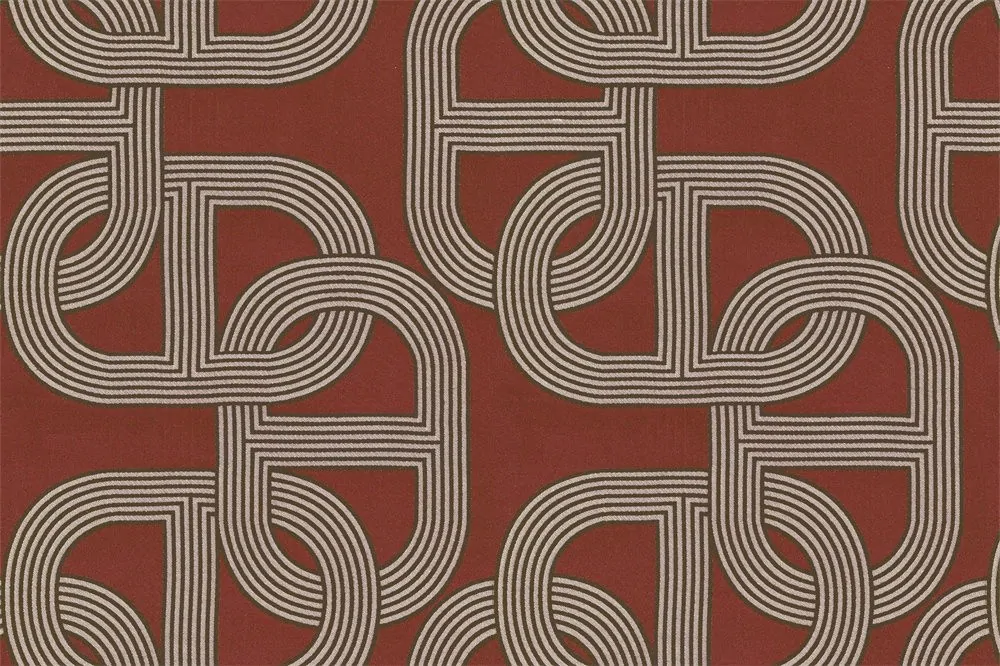 Basma — Retro Geometrik Desenli Perdelik Kumaş