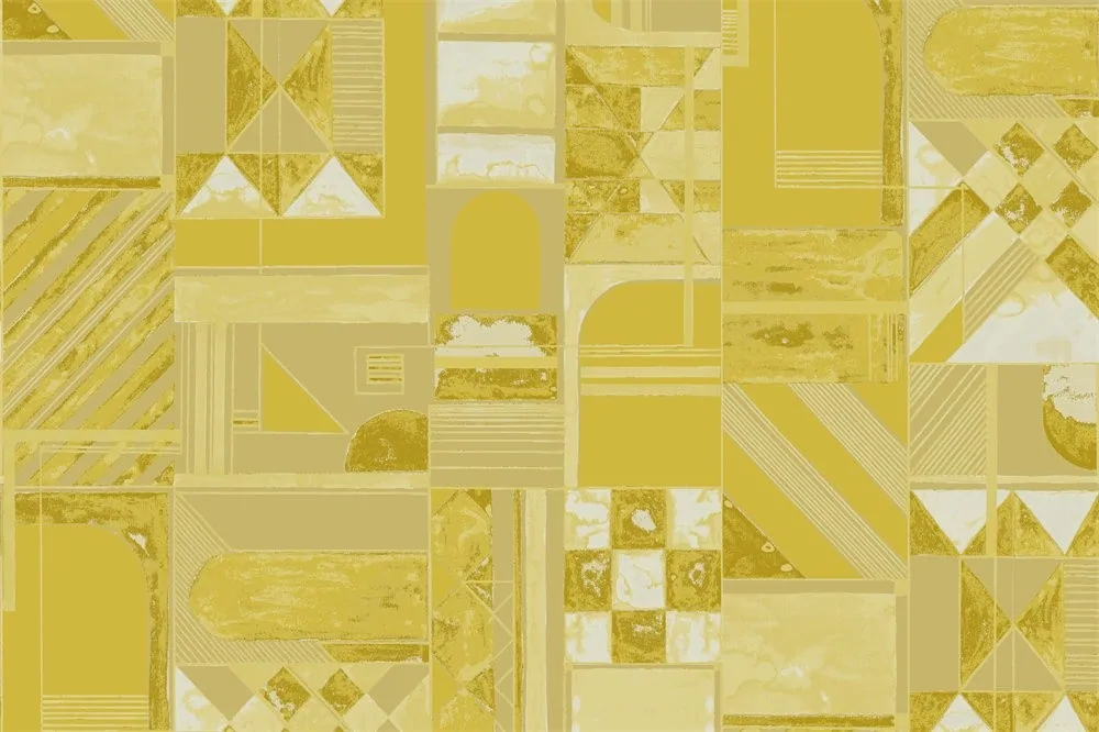 Jalia — Geometrik Patchwork Desenli Perdelik Kumaş