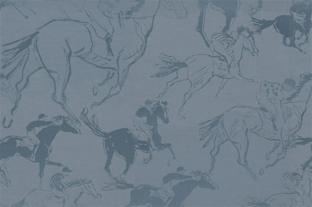 Tana — At Yarışı Desenli Perdelik Kumaş