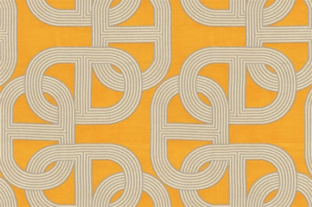 Basma — Retro Geometrik Desenli Perdelik Kumaş