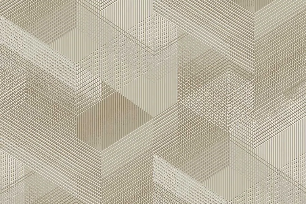 Manda — Kübik Geometrik Desenli Perdelik Kumaş