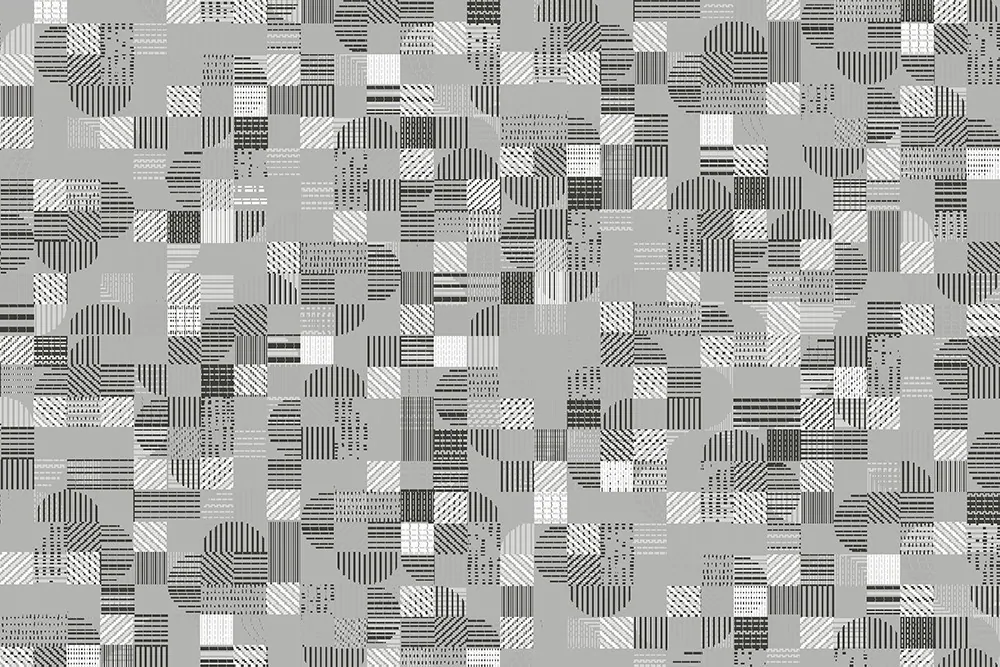 Balira — Geometrik Kare Desenli Perdelik Kumaş