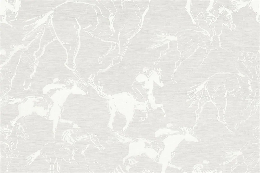 Tana — At Yarışı Desenli Perdelik Kumaş